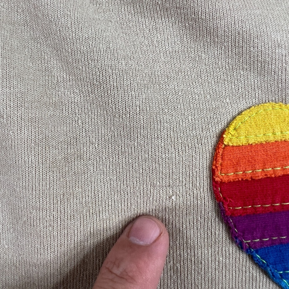 Aviator Nation Rainbow Heart Stitch Crewneck Sweatshirt Size Medium - Picture 4 of 14